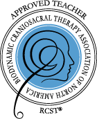 Professional logo for an Approved Teacher and Registered Craniosacral Therapist.